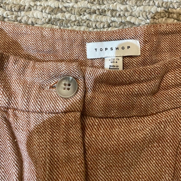 TOPSHOP formal suit pants / trousers in US 6 pink and white tweed - Picture 4 of 5